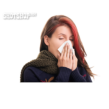 
                Grippe, Erkältet, Nase Putzen                   