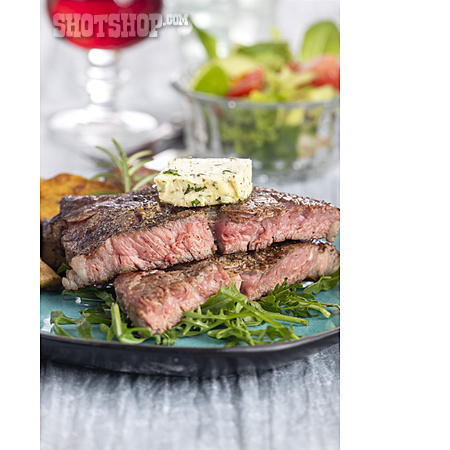 
                Steak, Kräuterbutter, Porterhouse-steak                   