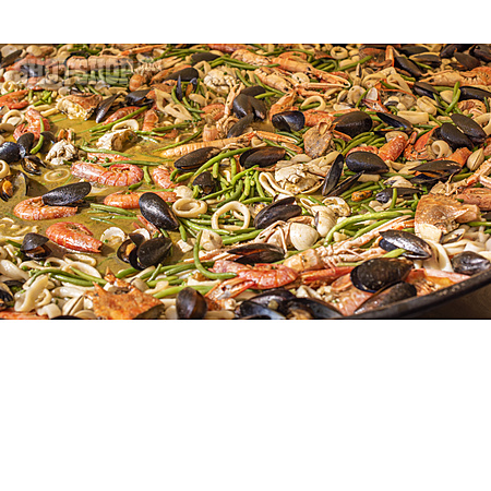 
                Meeresfrüchte, Paella, Pfannengericht                   