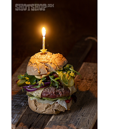 
                Geburtstag, Cheeseburger, Partysnack                   