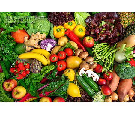 
                Gesunde Ernährung, Gemüse, Früchte                   