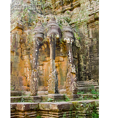 
                Archäologie, Tempelanlage, Angkor Thom                   