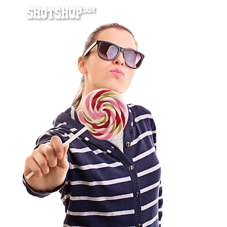
                Woman, Sunglasses, Lollipop                   