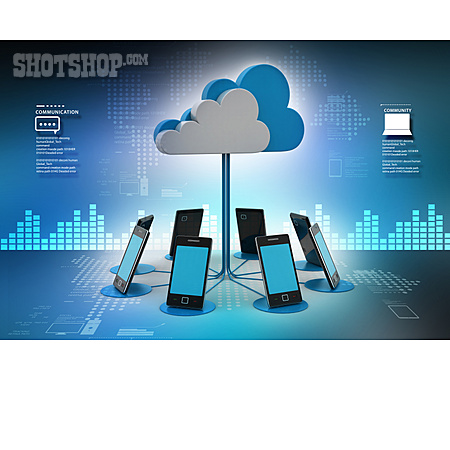
                Smartphone, Vernetzt, Cloud Computing                   