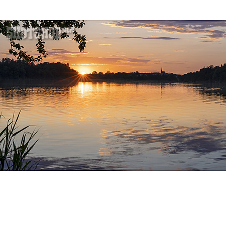 
                Sonnenuntergang, Abtsdorfer See                   