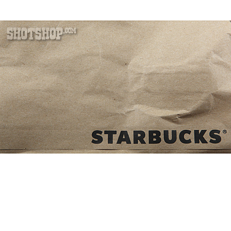 
                Textfreiraum, Starbucks, Braunes Papier                   