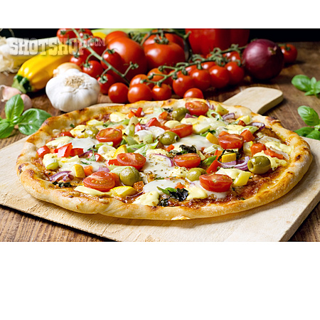 
                Vegetarisch, Pizza, Gemüsepizza                   