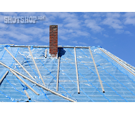 
                Dach, Renovierung, Abdeckplane                   