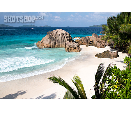 
                Strand, Küste, Seychellen                   