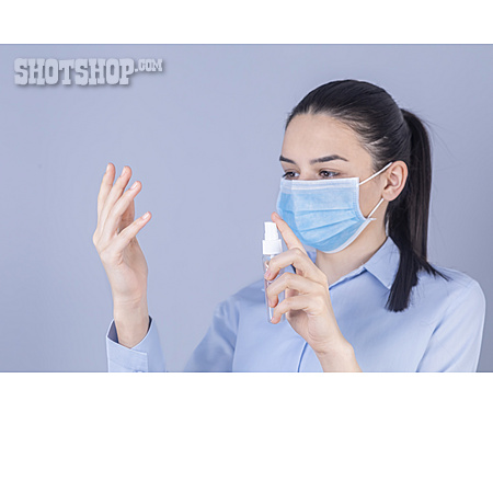 
                Schutzmaßnahme, Desinfizieren, Coronavirus, Mund-nasen-schutz                   