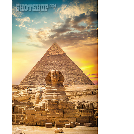 
                Archäologie, Sphinx, Pyramiden Von Gizeh                   