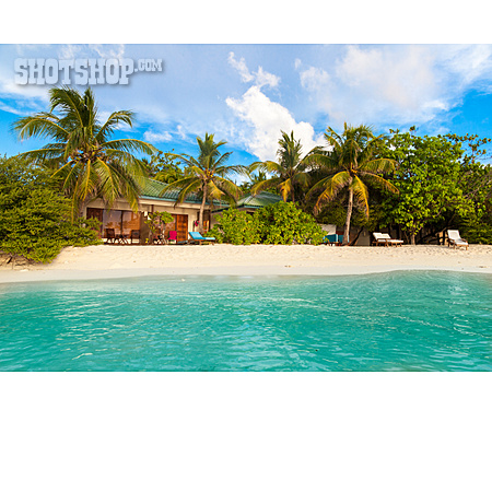 
                Strand, Ferienhaus, Malediven                   