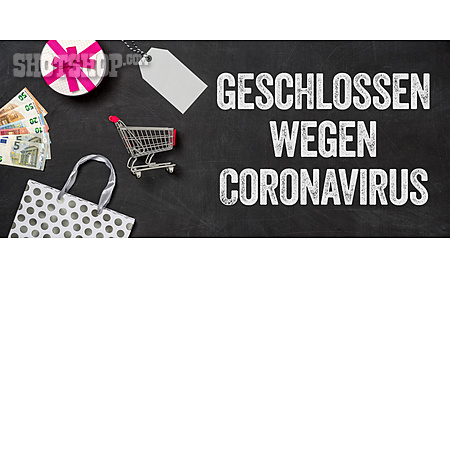 
                Geschlossen, Geschäft, Coronavirus                   