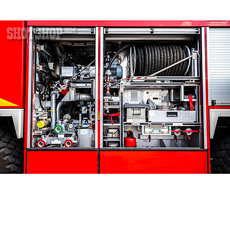 
                Ausrüstung, Feuerwehr, Löschfahrzeug                   