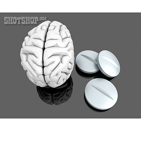 
                Tablette, Gehirn, Psychopharmaka                   