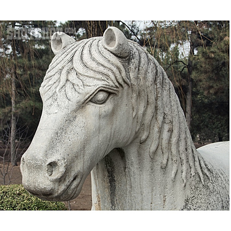 
                Pferd, Skulptur, Ming-gräber                   