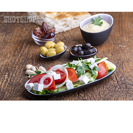 
                Griechischer Salat, Vorspeise, Mediterrane Küche                   