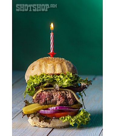 
                Geburtstag, Cheeseburger, Partysnack                   