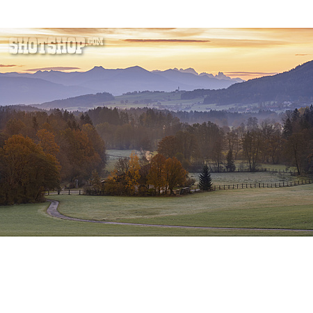 
                Sonnenaufgang, Berchtesgadener Land, Surtal                   