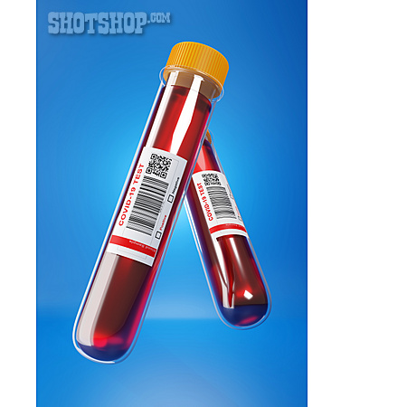
                Blutprobe, Bluttest, Covid-19                   