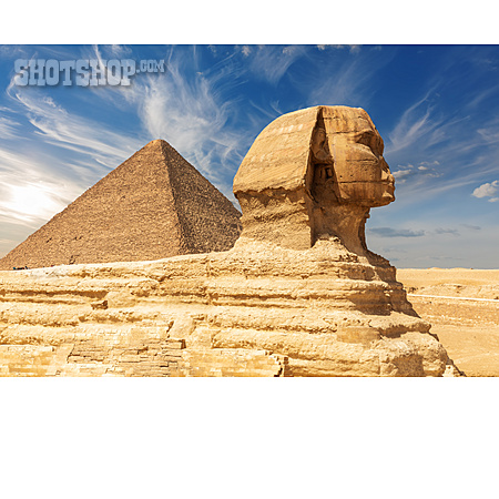 
                Pyramide, Sphinx, Große Sphinx Von Gizeh                   