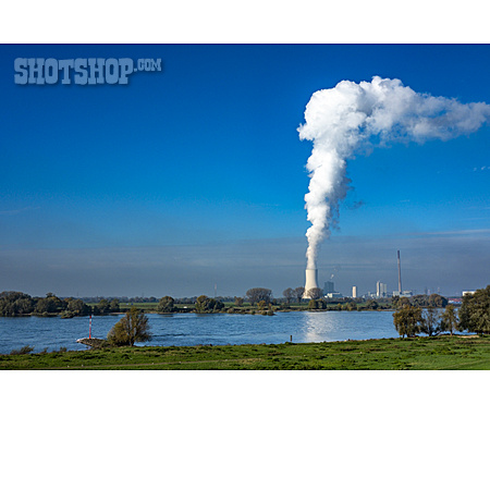 
                Kohlekraftwerk, Rhein, Abgase                   