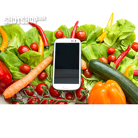 
                Gemüse, Rezept, Smartphone                   