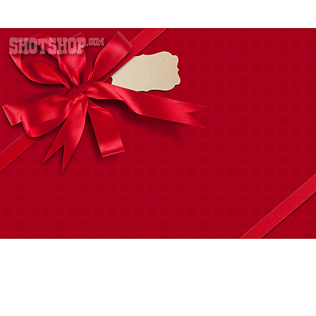 
                Geschenkband, Rote Schleife, Weihnachtsgeschenk                   
