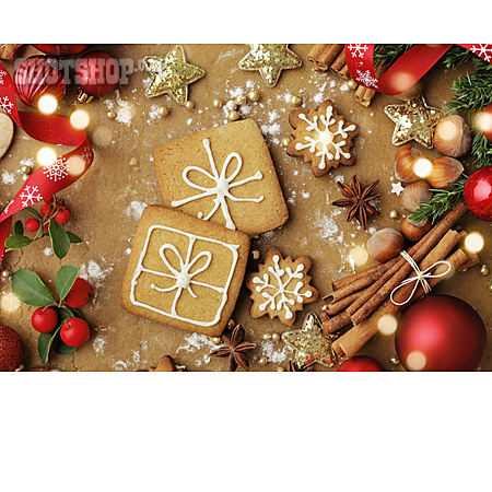
                Christmas Cookies, Gingerbread, Christmas Present                   