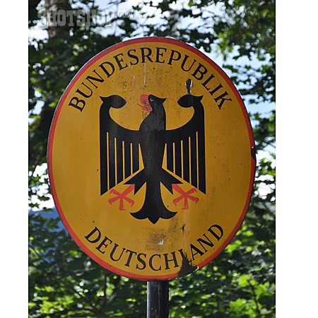 
                Bundesrepublik Deutschland, Grenzschild                   
