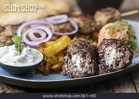 
                Bifteki, Barbeque Plate, Souvlaki                   