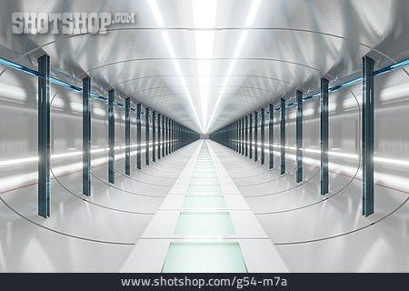 
                Tunnel, Futuristisch, Zentriert, Korridor                   