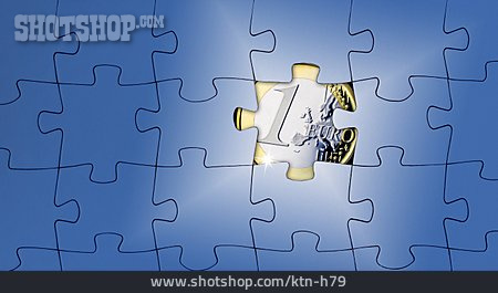 
                Puzzle, Lücke, Problemlösung, 1 Euro                   