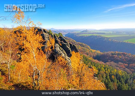 
                Herbstfärbung, Elbsandsteingebirge, Schrammsteine                   