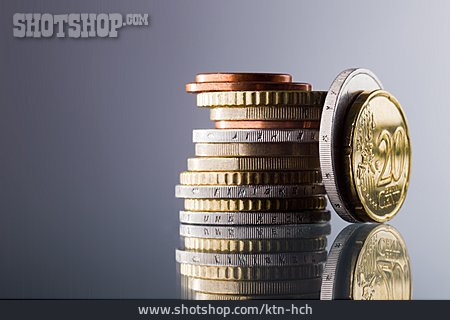 
                Münzstapel, Münzen, Euromünze                   