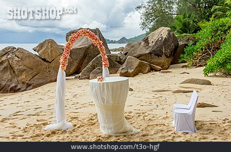 
                Strand, Hochzeit, Seychellen                   