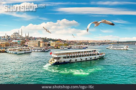 
                Schifffahrt, Fähre, Goldenes Horn, Istanbul                   