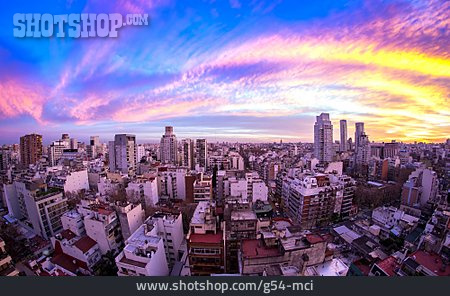 
                Abenddämmerung, Skyline, Buenos Aires                   