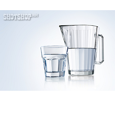 
                Wasserglas, Glaskrug                   