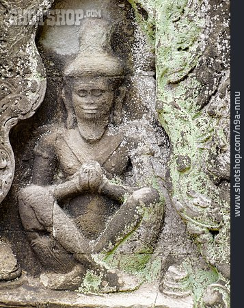 
                Archaeology, Preah Khan, Relief                   