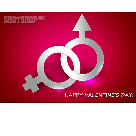 
                Happy Valentines Day, Gender-symbol, Heterosexualität                   