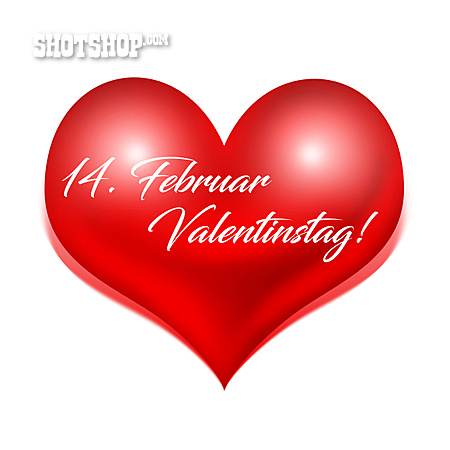 
                Herz, Valentinstag, 14. Februar                   