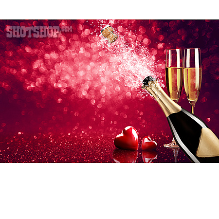 
                Valentinstag, Champagner, Festlich                   