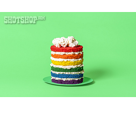 
                Torte, Regenbogenkuchen                   