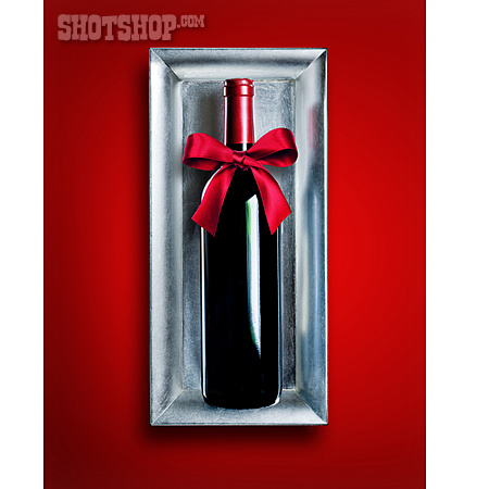 
                Geschenk, Rotweinflasche                   