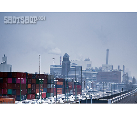 
                Industrie, Container, Hafengelände                   