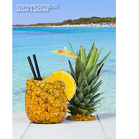 
                Cocktail, Ananas, Badeurlaub                   