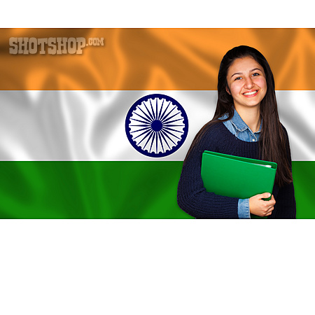 
                Indien, Studentin, Sprachkurs                   