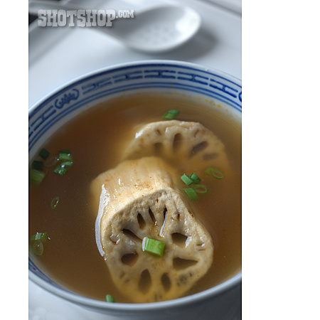 
                Asiatische Küche, Suppe, Lotuswurzel                   
