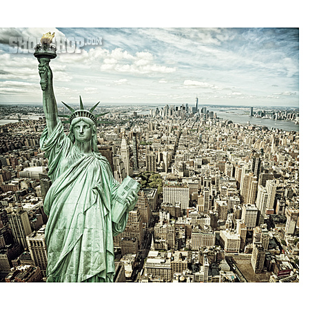 
                New York, Hochhäuser, Freiheitsstatue                   